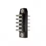 TELEGÄRTNER J00045A0904 20 kontaktų 2 eilių kištukinis PCB šalmo jungtis, 2,54 mm žingsnis, montuojama per skylutes, lituojama, juoda