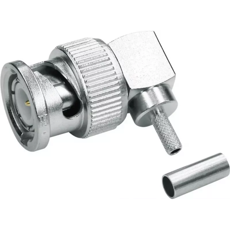 Telegärtner BNC 90° kampinis crimp kištukas 50 omų, skirtas RG 316/U, RG 174 A/U, RG 188 A/U (J01000A0010)