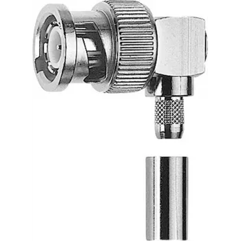 TELEGÄRTNER BNC 90° kampinis crimp/lituojamas kištukas 50 omų, skirtas RG-174/RG-188/RG-316 (J01000A0033)