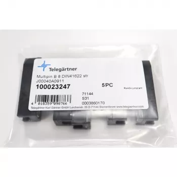 Telegärtner DIN 41622 Type B 8 asimetrinė 8 kontaktų PCB lizdinė jungtis, litavimo prijungimas J00040A0911