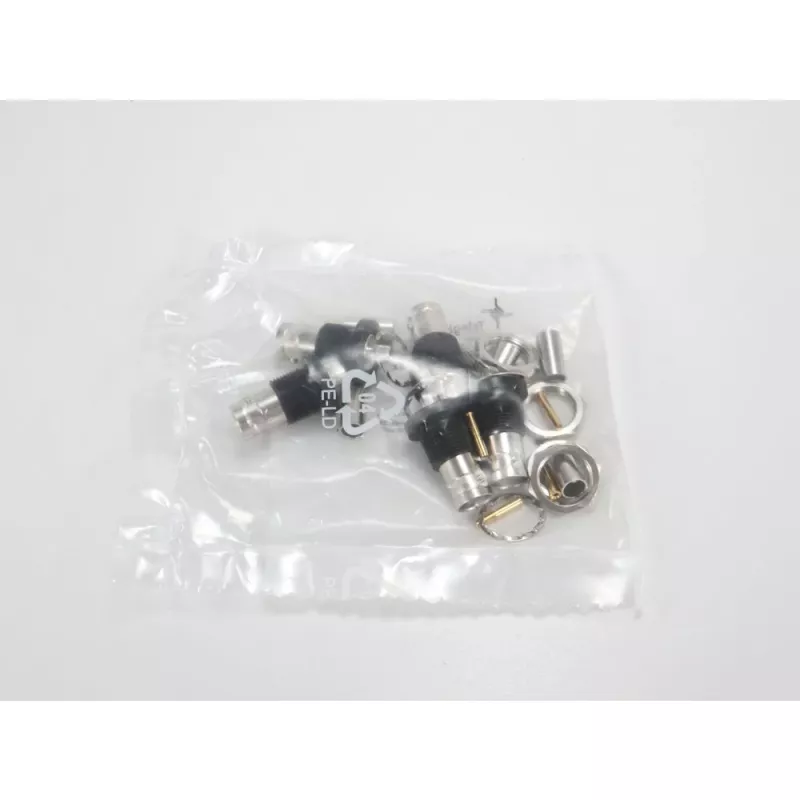 Telegärtner BNC kabelio lizdas Crimp G01 50 omų, Crimp/Crimp, izoliuotas flanšas, A1305, Z04, G01 (RG-58 C/U) - 5 vnt.