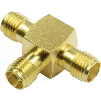 Telegärtner SMBA adapteris SMA female į SMA female, 50 omų, DC-18 GHz, nikeliuotas žalvaris J01155A0011