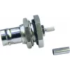 Telegärtner BNC kištukinis lizdas, tvirtinamas prie skydo, crimp/crimp 50 omų, skirtas RG-316/U, nikelis/auksas