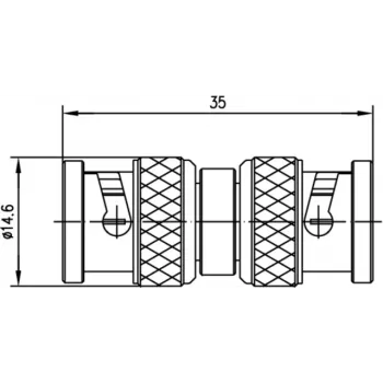 Telegärtner BNC adapteris, BNC kištukas į BNC kištuką, 50 omų, J01004A0806