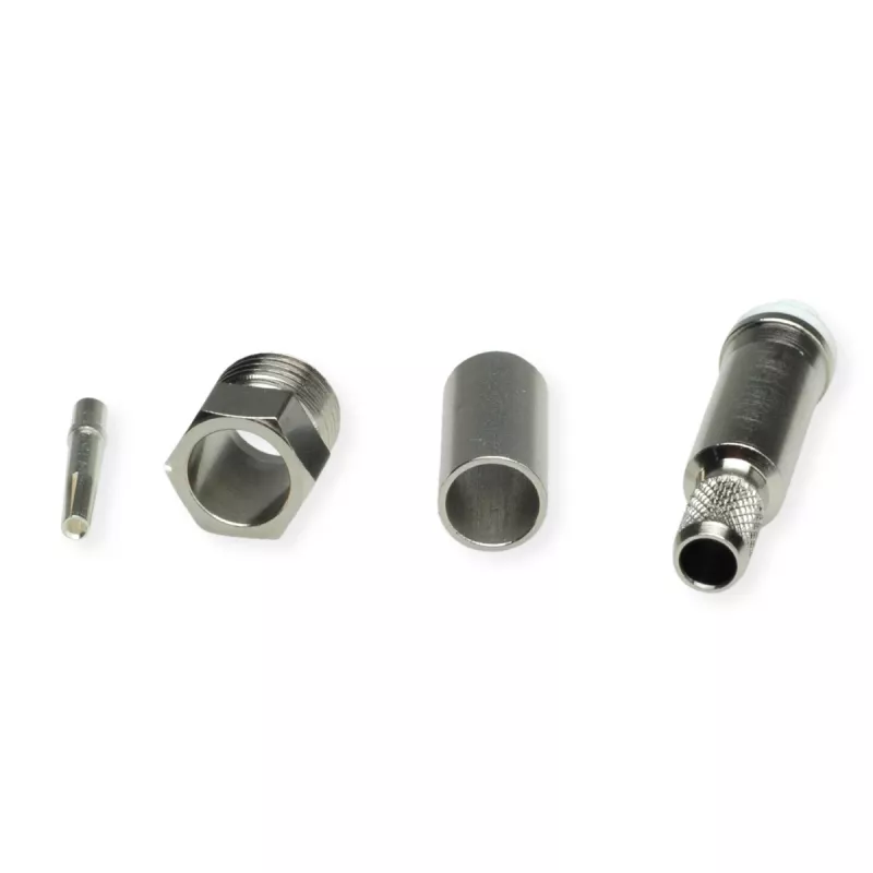 TELEGÄRTNER TEGA J01701A0007Z FME kabelinė jungtis, crimp, RG58C/U, 50 omų, nikelis/auksas