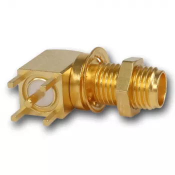 Telegärtner SMA stačiu kampu panelinis lizdas, 50 Ohm, auksuotas, Z25/Z55 J01151A0201Z