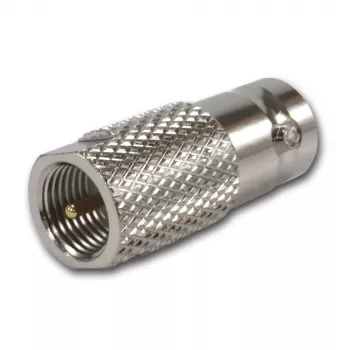 TELEGÄRTNER J01008F0068 BNC lizdas – FME kištukas koaksialinis adapteris, 50 omų, tiesus, nikeliuotas žalvaris