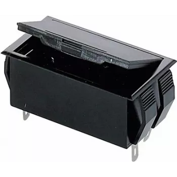 Bopla baterijų laikiklis 2 AA (Mignon) elementams, 9V bloko jungtis, litavimo kontaktai, 65 x 37 x 21,5 mm, juodas 46300000