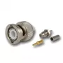 Telegärtner BNC crimp plug 50 Ohm, skirtas RG-178 B/U, tiesus, nikelis/auksas, 1 vnt.