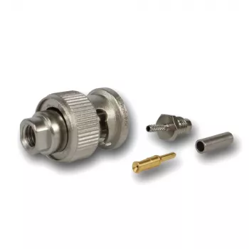 Telegärtner BNC crimp plug 50 Ohm, skirtas RG-178 B/U, tiesus, nikelis/auksas, 1 vnt.