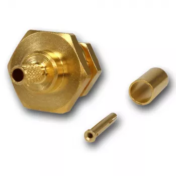 Telegärtner SMA moteriškoji crimp įmontuojama jungtis RG-316/U kabeliui, auksuota, 50 omų, DC-6 GHz J01151A0001Z