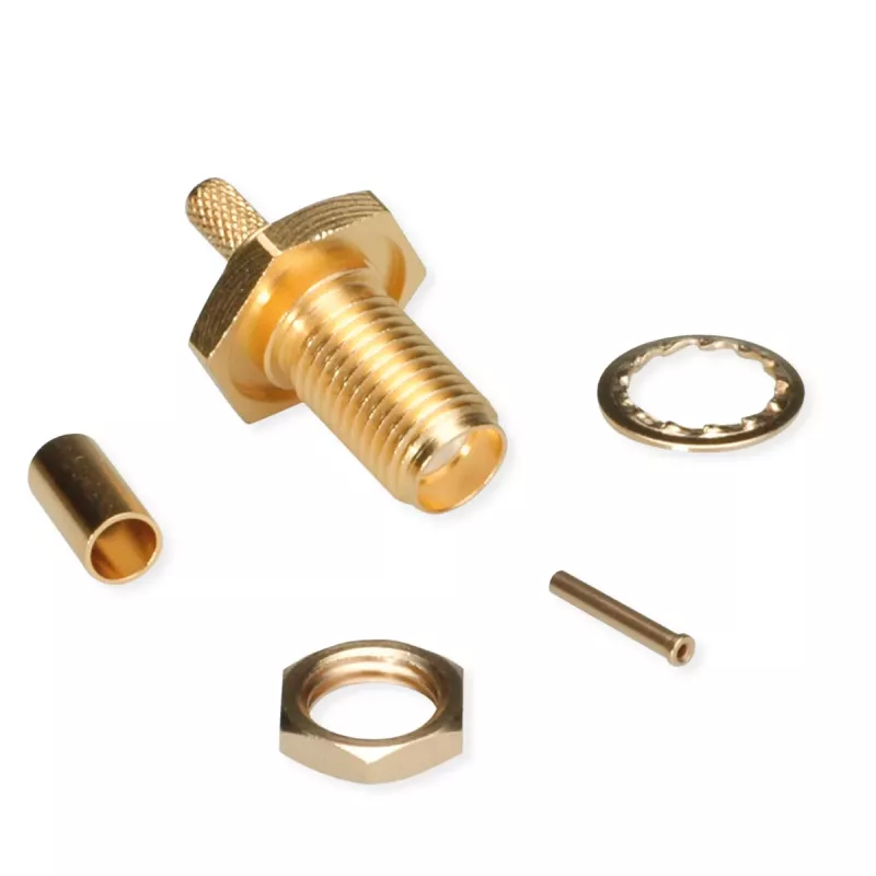 Telegärtner SMA moteriškoji crimp įmontuojama jungtis RG-316/U kabeliui, auksuota, 50 omų, DC-6 GHz J01151A0001Z