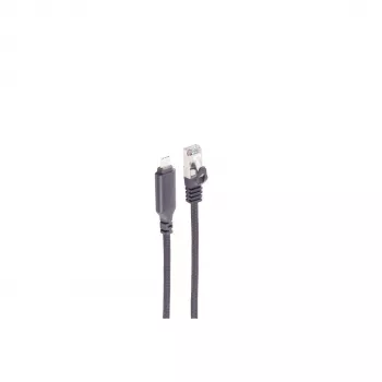 SHIVERPEAKS USB-C į RJ45 Gigabit Ethernet adapterio kabelis, aliuminis, juodas, 1m (BS14-51025)