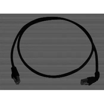 Telegärtner 100008676 RJ45 komutacinis kabelis, CAT 6a S/FTP, 5,0 m, juodas, LSZH, atsparus liepsnai, su apsauga nuo perlenkimo
