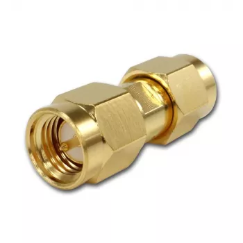 TELEGÄRTNER SMA male to SMA male koaksialinis adapteris, 50 omų, DC-18 GHz, auksuotas žalvaris