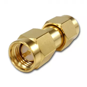 TELEGÄRTNER SMA male to SMA male koaksialinis adapteris, 50 omų, DC-18 GHz, auksuotas žalvaris