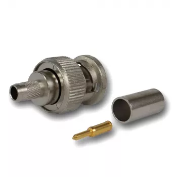 Telegärtner BNC kabelio kištukas Crimp G01 50 Ohm, Crimp/Crimp, Standard, A0205, G01 (RG-58 C/U), YR23092 Belden - 1 vnt. (J01000F1255Z)