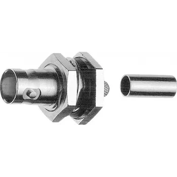 TELEGÄRTNER BNC panelinis lizdas, crimp, 75 Ohm, RG-62 A/U, 5 vnt. (J01003A1260)