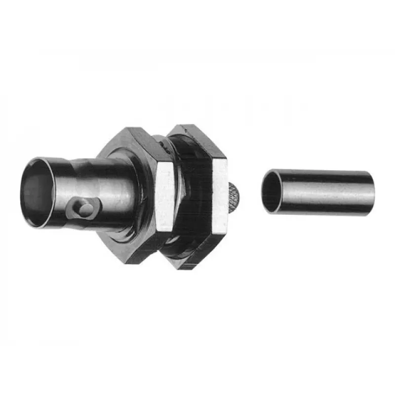 TELEGÄRTNER BNC panelinis lizdas, crimp, 75 Ohm, RG-62 A/U, 5 vnt. (J01003A1260)