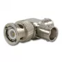 Telegärtner BNC T-adapteris, BNC kištukas į 2x BNC lizdą, 50 Ohm, nikelis/auksas J01004A0616