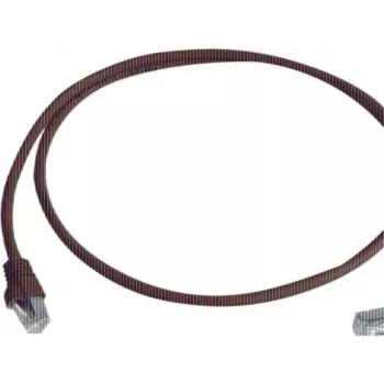 Telegärtner 100008014 RJ45 komutacinis kabelis, CAT 6a S/FTP, 0,5 m, raudonas, LSZH, atsparus liepsnai, su apsauginiu lankstu