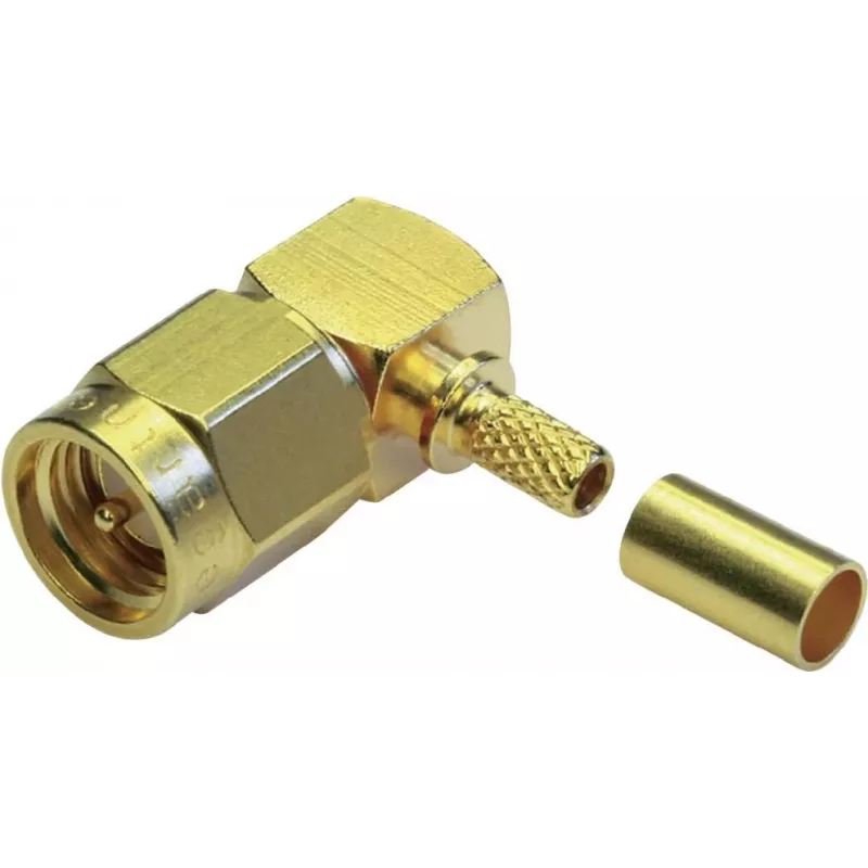 TELEGÄRTNER SMA kampuotas crimp kištukas RG-58 C/U kabeliui, auksuotas, 5 vnt. J01150A0091