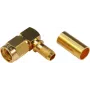 TELEGÄRTNER SMA reversinė kištukinė jungtis, stačiu kampu, 50 Ohm, crimp/lituoti, auksuota, J01150R0031
