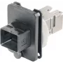 TELEGÄRTNER J80020A0005 RJ45 flanšinis jungties komplektas Variant 4, 8P8C, Cat.6A, ekranuotas, juodas