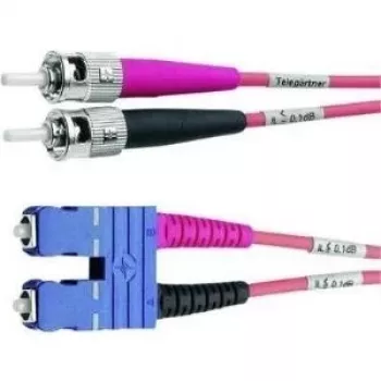 Telegärtner ST į SC Duplex Multimode OM4 Fibre komutacinis kabelis, 50/125µm, 3m, Aqua L00892A0072