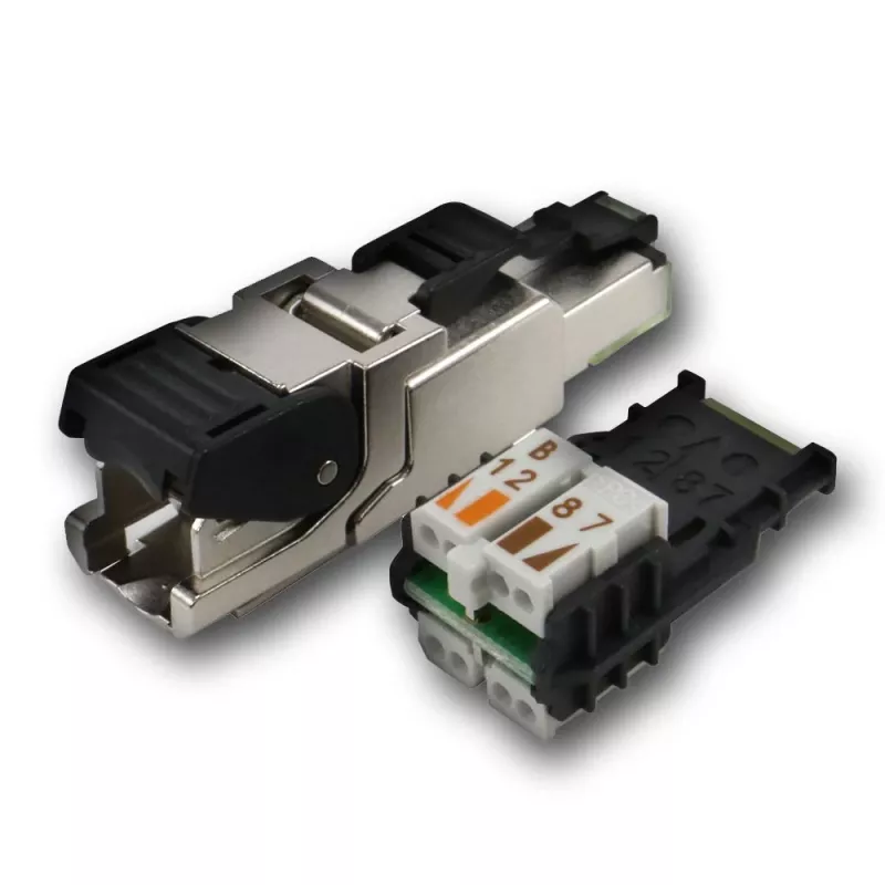 TELEGÄRTNER DataVoice Office Cat.6A ekranuotas RJ45 lauko montavimo kištukas, 5-9 mm J00026A2003