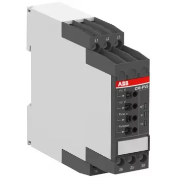 ABB CM 3 fazių stebėjimo relė, 2 C/O, 300-500 V AC, 0,1-30 s 1SVR730794R3300