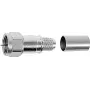 Telegärtner J01600A0009 F kištukas (tiesus, 75 omų, crimp/screw, nikeliuotas žalvaris, RG59/RG6)