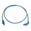 Telegärtner S/FTP Cat 6A komutacinis kabelis, PiMF, 1,0 m, mėlynas, vienas kampuotas RJ45, LSZH, 10 Gbps L00000A0198