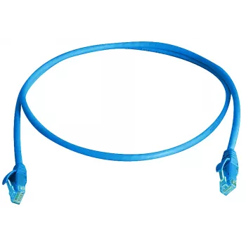 Telegärtner 100008076 Cat.6A S/FTP RJ45 komutacinis kabelis, 0,5 m, mėlynas, LSZH, snagless