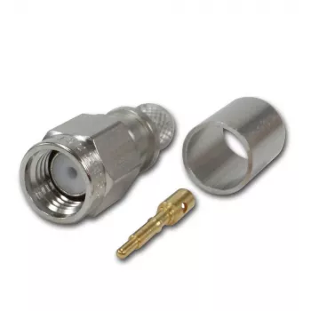 Telegärtner SMA tiesus kištukas, crimp G30 (1,5/3,8), H 155, Low Loss 1,4/3,8 crimp/crimp koaksialinis jungtis J01150A0618