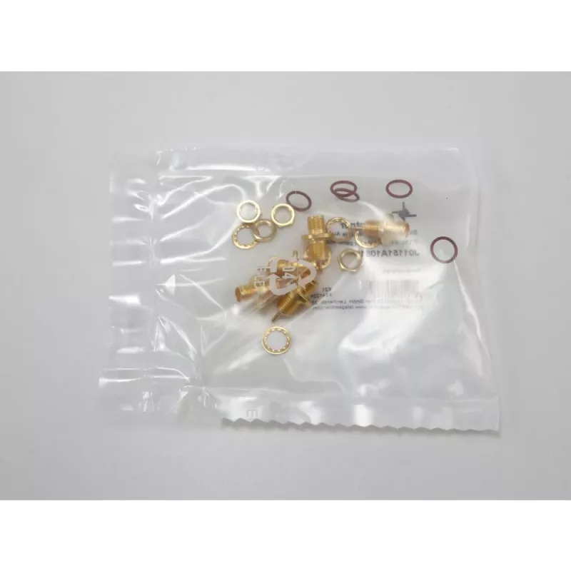Telegärtner SMA įvadinis lizdas, priekinis montavimas, sandarinimo žiedas, Z27, auksuotas, 5 vnt. (J01151A1081)