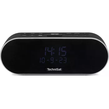 TechniSat DigitRadio 53 BT DAB+/FM radijo laikrodis su Bluetooth ir USB įkrovimu, juodas