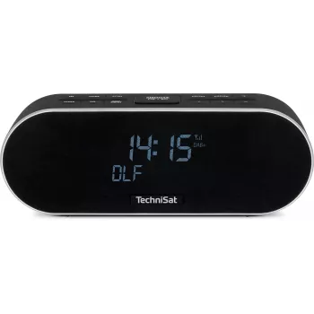 TechniSat DigitRadio 53 BT DAB+/FM radijo laikrodis su Bluetooth ir USB įkrovimu, juodas