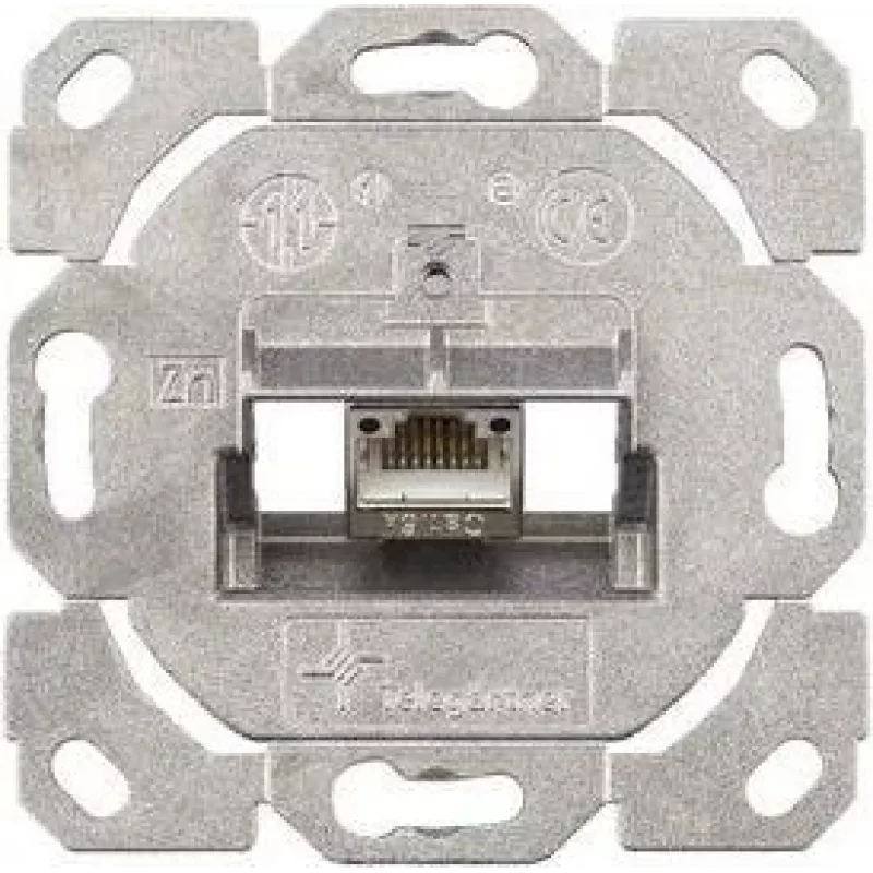 TELEGÄRTNER AMJ-S Cat.6A ekranuotas RJ45 lizdo modulis su dangteliu, grynai balta J00020A0514