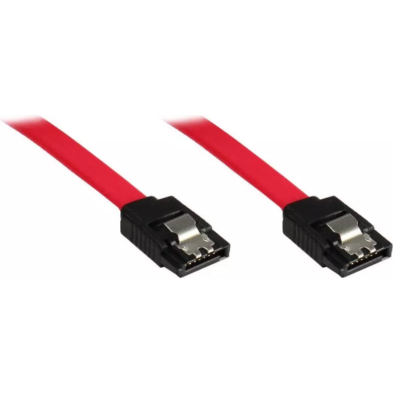 GoodConnections SATA 3 Gb/s kabelis su fiksavimo skląsčiu, 0,5 m, raudonas 5045-A05