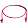 Telegärtner 100009033 RJ45 komutacinis kabelis, CAT 6, 10,0 m, raudonas, atsparus ugniai, su apsauga nuo sulenkimų