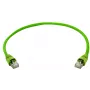Telegärtner 100008111 RJ45 komutacinis kabelis, CAT 6a SF/UTP, 0,5 m, žalias, su apsauginiu lankstymo gautbeliu