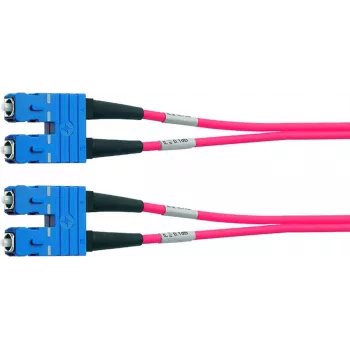 Telegärtner L00880A0028 SC į SC OM4 dvigubas optinis komutacinis kabelis, 1 m, violetinis