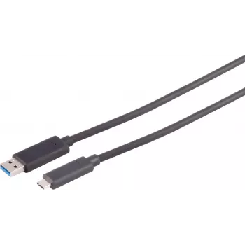 S CONN MAXIMUM CONNECTIVITY aktyvus optinis USB-A į USB-C kabelis 10 m 10 Gbps juodas 30-39075