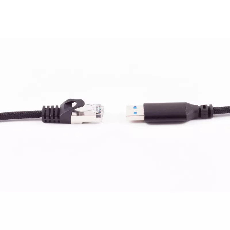 SHIVERPEAKS USB-A į RJ45 Gigabit Ethernet tinklo adapterio kabelis, 1 m, juodas BS14-52025