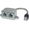 S CONN MAXIMUM CONNECTIVITY RJ45 telefono/eterneto splitteris, Cat. 5e, ekranuotas, 0,1 m, juodas 75002-2