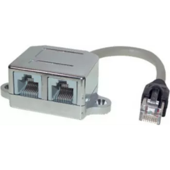 S CONN MAXIMUM CONNECTIVITY RJ45 telefono/eterneto splitteris, Cat. 5e, ekranuotas, 0,1 m, juodas 75002-2