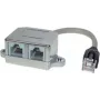 S CONN MAXIMUM CONNECTIVITY RJ45 telefono/eterneto splitteris, Cat. 5e, ekranuotas, 0,1 m, juodas 75002-2