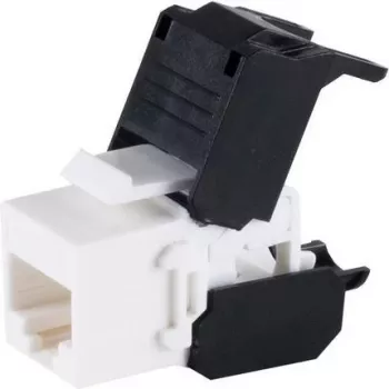 S CONN MAXIMUM CONNECTIVITY Cat.6A UTP keystone modulis be įrankių, RJ45 lizdas, juodas (08-10038)