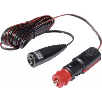 ProCar 12V/24V DC maitinimo prailginimo kabelis 2,5m 8A su cigarečių žiebtuvėlio kištuku ir lizdu 67814010